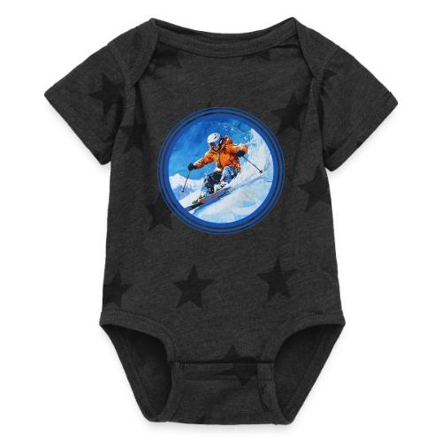 Skiing: On the Edge - Baby 5 Star Print One Piece