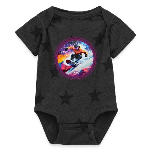 Snowboarding Spirit - Baby 5 Star Print One Piece