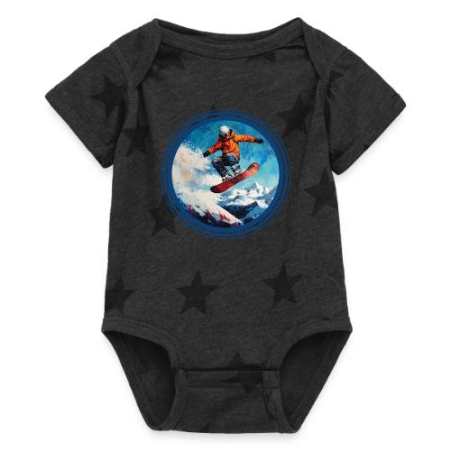 Snowboarding Vibes - Baby 5 Star Print One Piece