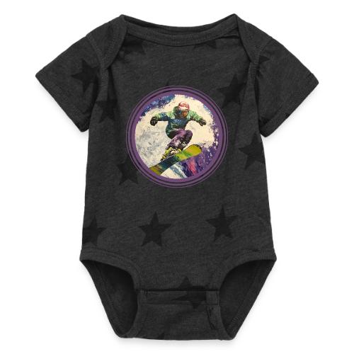 Snowboarding Soul - Baby 5 Star Print One Piece