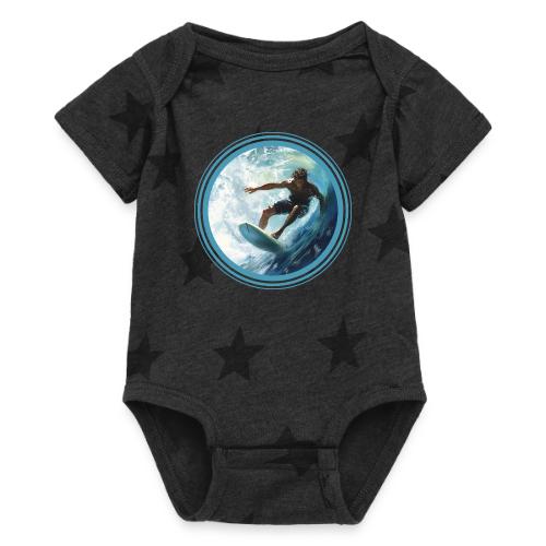 Surfing Freedom - Baby 5 Star Print One Piece