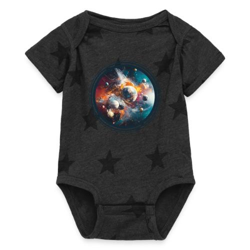 Planets in Acrylic Dreams - Baby 5 Star Print One Piece
