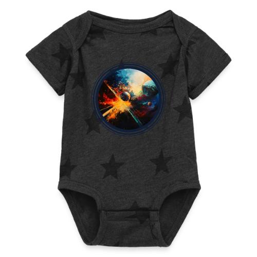 Planets in Turmoil - Baby 5 Star Print One Piece