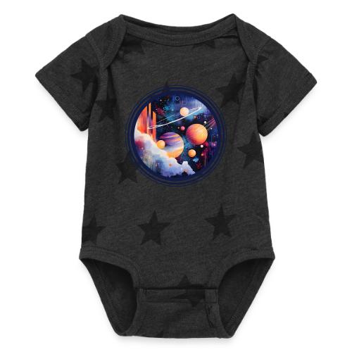 Floating Planetscape - Baby 5 Star Print One Piece