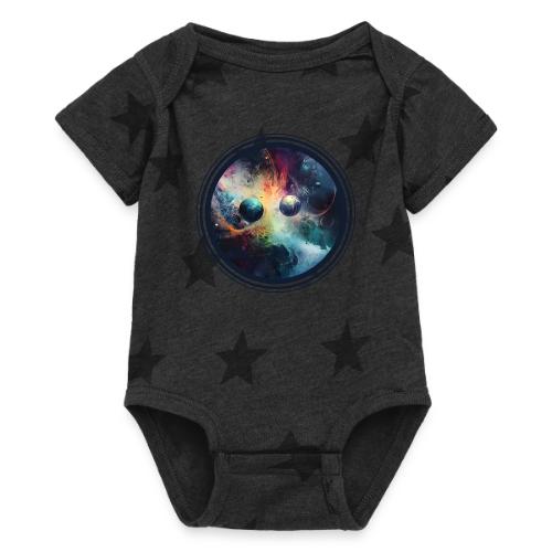 Chaotic Color Planets - Baby 5 Star Print One Piece