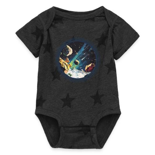 Celestial Collision - Baby 5 Star Print One Piece