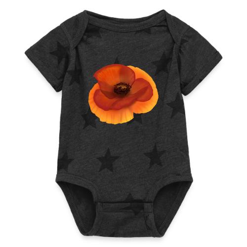 Vivid poppy - Baby 5 Star Print One Piece