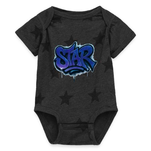 Cosmic STAR Graffiti Tag Tee - Baby 5 Star Print One Piece