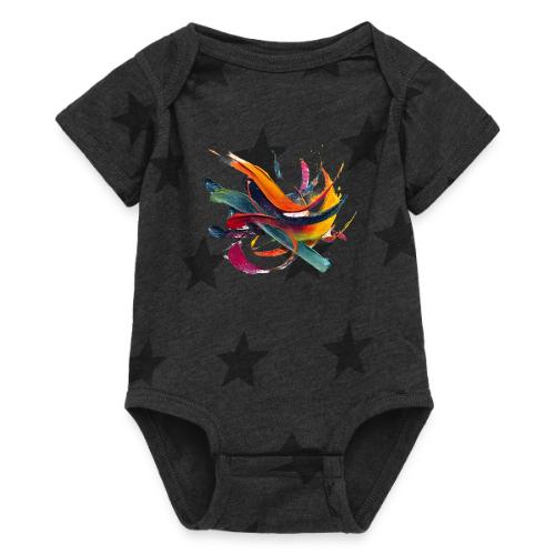 Colorful Waves - Baby 5 Star Print One Piece