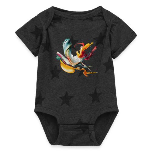 Abstract Chaos - Baby 5 Star Print One Piece
