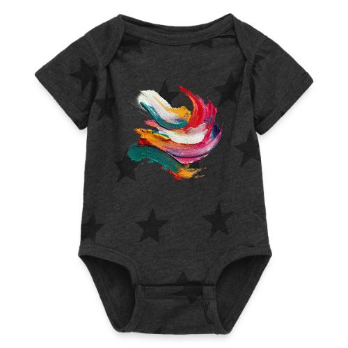 Colorful brushstrokes - Baby 5 Star Print One Piece