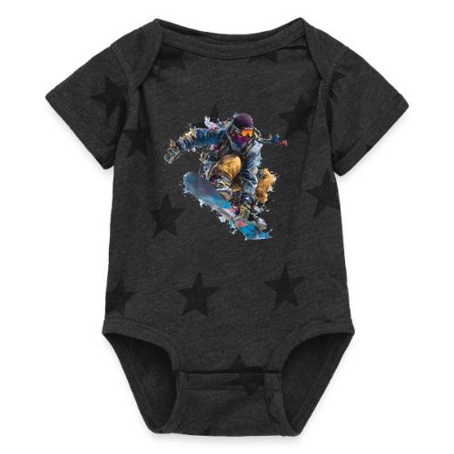 Snowboarding: Splash of Speed - Baby 5 Star Print One Piece