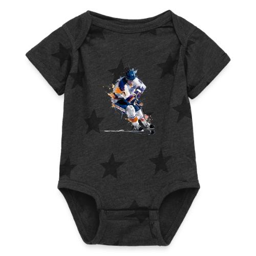Hockey: Icy Streaks - Baby 5 Star Print One Piece