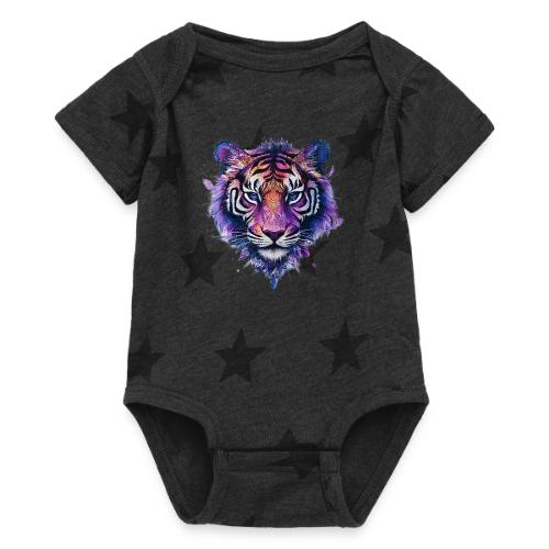 Mystic Violet Tiger - Baby 5 Star Print One Piece