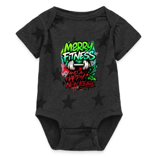 Merry Fitness Christmas Gym Humor - Baby 5 Star Print One Piece