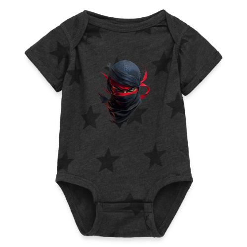 Crimson Stare Ninja - Baby 5 Star Print One Piece