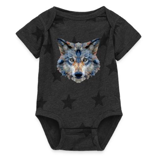 Wolf: Chromatic Wild Gaze - Baby 5 Star Print One Piece