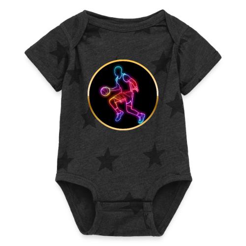 Basketball: Neon Dribble Pulse - Baby 5 Star Print One Piece