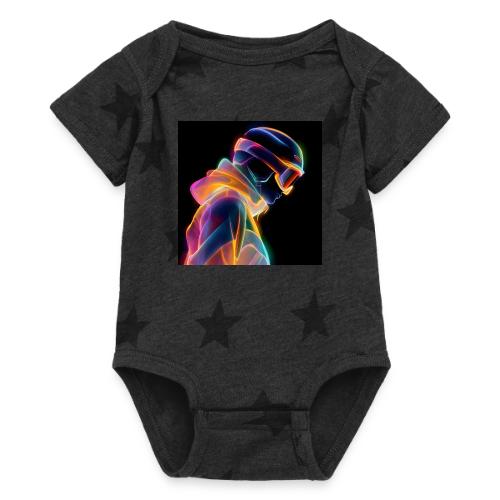 Snowboarding: Neon Gravity Ride - Baby 5 Star Print One Piece