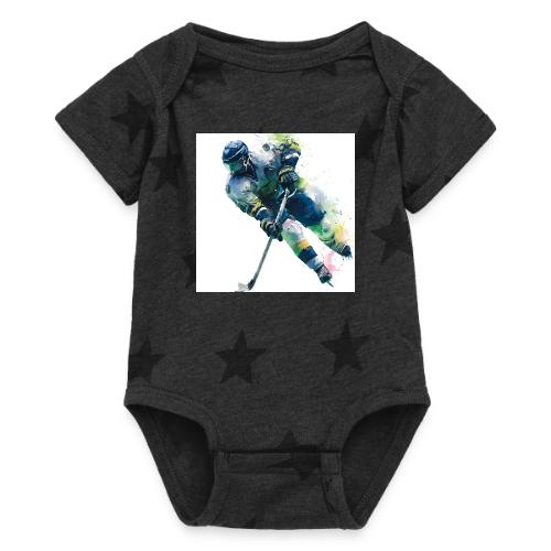 Hockey: Frozen Motion - Baby 5 Star Print One Piece