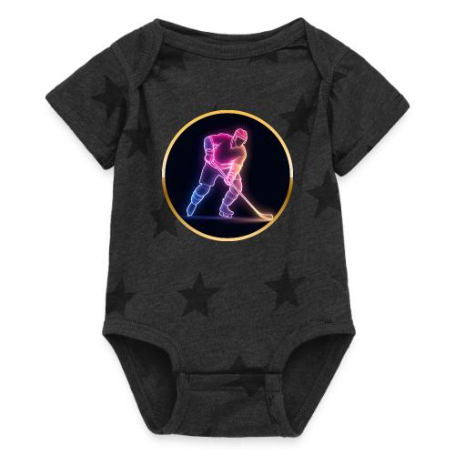 Hockey: Neon Ice Rush - Baby 5 Star Print One Piece