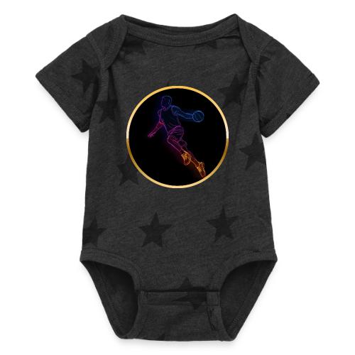 Basketball: Neon Jump Shot - Baby 5 Star Print One Piece