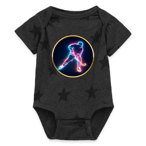 Golden Neon Hockey - Baby 5 Star Print One Piece
