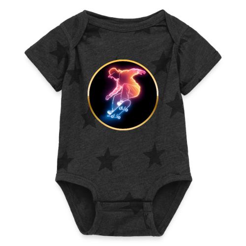 Skateboarding: Golden Trick Rider - Baby 5 Star Print One Piece
