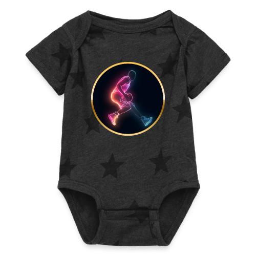 Basketball: Golden Court Glow - Baby 5 Star Print One Piece
