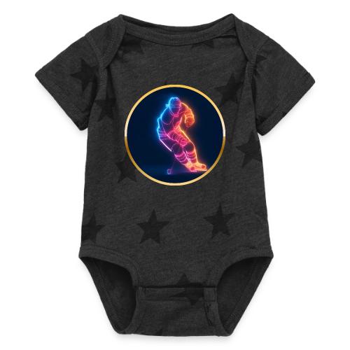 Hockey: Neon Hockey Sketch - Baby 5 Star Print One Piece
