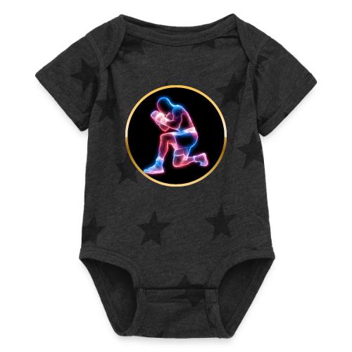 Neon Boxing Focus - Baby 5 Star Print One Piece