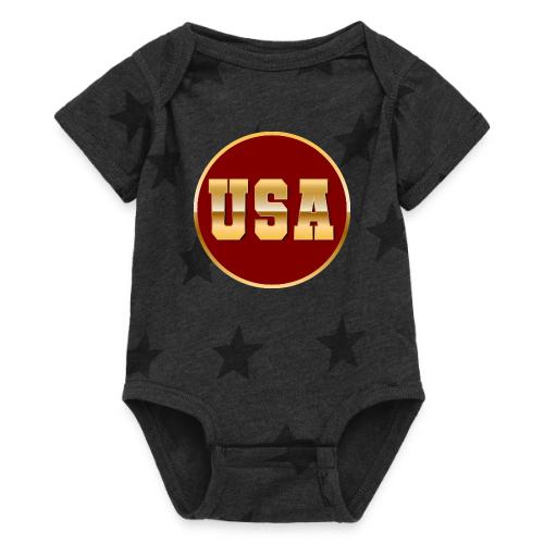 Golden USA Seal - Baby 5 Star Print One Piece