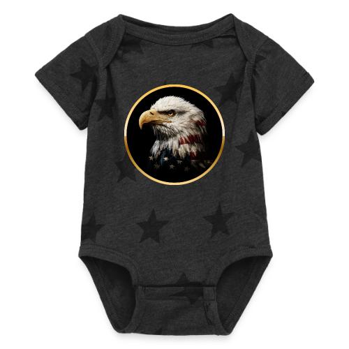 America: Golden Freedom Crest - Baby 5 Star Print One Piece