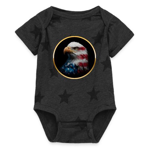 USA: Liberty Emblem - Baby 5 Star Print One Piece