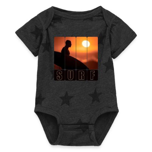 Surfing: Sunset Surf Panels - Baby 5 Star Print One Piece