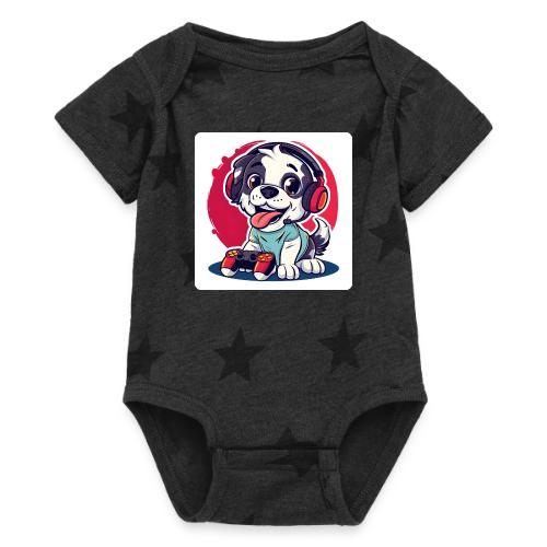 Puppy: Playful Paws Gaming Buddy - Baby 5 Star Print One Piece
