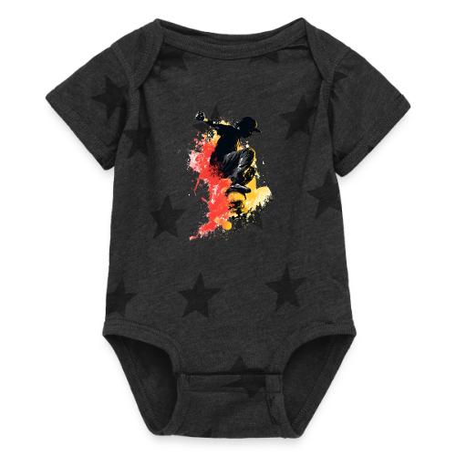 Skateboarding: Splash of Motion - Baby 5 Star Print One Piece