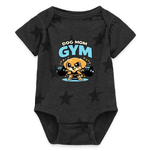Chibi Dog Gym Workout - Baby 5 Star Print One Piece