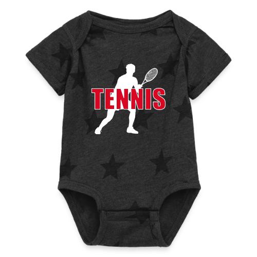 Red Court Tennis - Baby 5 Star Print One Piece
