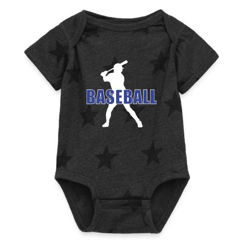 Classic Baseball Swing - Baby 5 Star Print One Piece