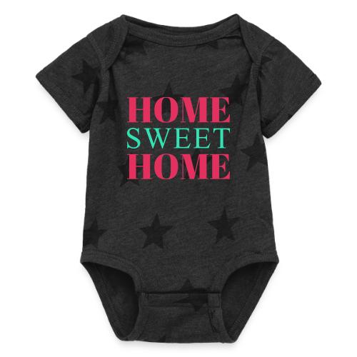 Home Sweet Home Typography Design - Baby 5 Star Print One Piece