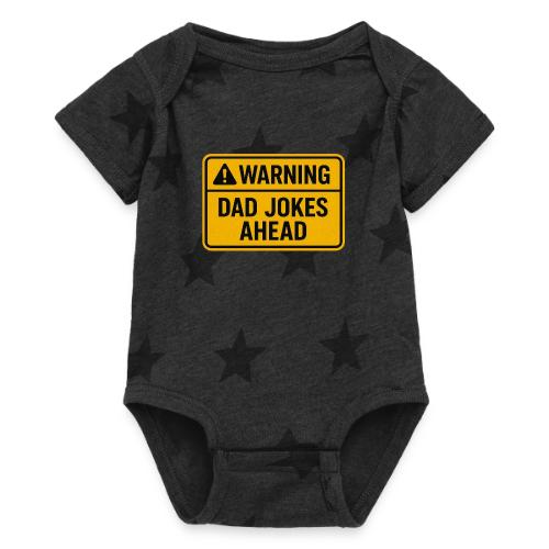 Fathers Day Gift Warning Dad Jokes Ahead T-Shirt - Baby 5 Star Print One Piece