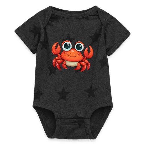 Cute Cartoon Baby Crab - Baby 5 Star Print One Piece