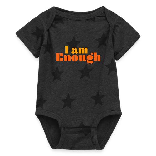 I Am Enough – Self-Love Affirmation Typography - Baby 5 Star Print One Piece