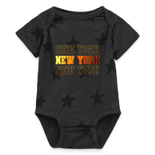 New York Varsity Echo - Baby 5 Star Print One Piece