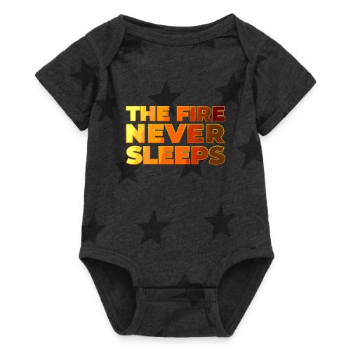 The fire never sleeps - Baby 5 Star Print One Piece