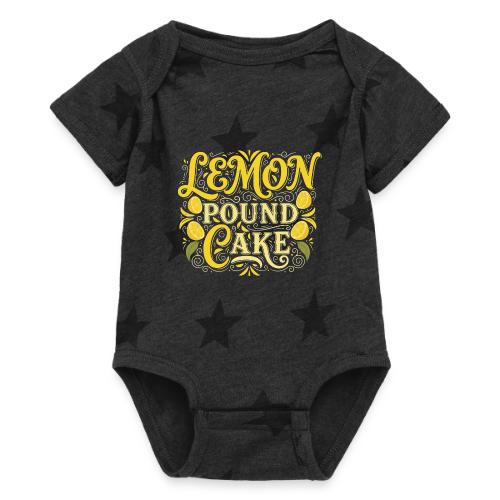 Lemon Pound Cake Vintage Flourish - Baby 5 Star Print One Piece