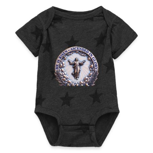He Is Risen Ascended In Glory T Shirt, Gift - Baby 5 Star Print One Piece