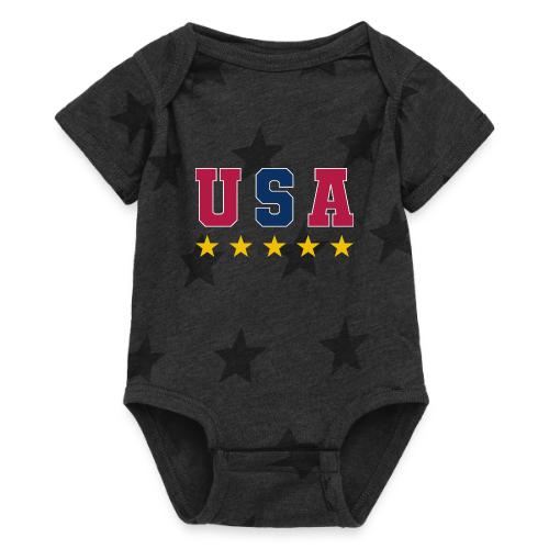 USA Varsity Stars - Baby 5 Star Print One Piece