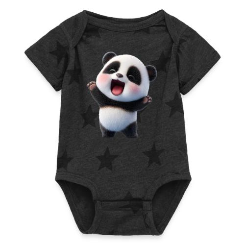 Happy Baby Panda Standing - Baby 5 Star Print One Piece